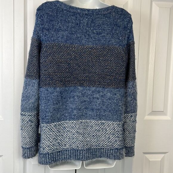 Tribal‎ Blue/White Cotton Blend Eyelash Sweater Size Small - Picture 5 of 11